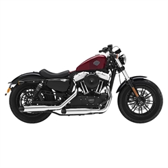 Harley Davidson Sportster 1200 Årg. 2017-2020 MC Udstødning Kesstech Slashcut 2-2 Krom